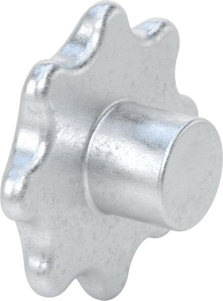 Alüminyum Topuz, İşlenebilir Göbekli, Sekiz Kol, 3-1/2" Çaplı Başlık