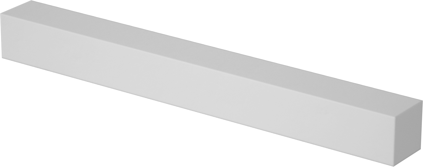 Kolay İşlenebilir Alüminyum Nitrür Seramik Çubuk, 5/8" Kalınlık, 5/8" Genişlik, 6 inç Uzunluk