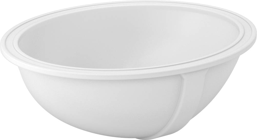 Beyaz Porselen Tezgah Üstü Evye, 19-1/2“ Genişlik x 16-1/2” Derinlik x 7-1/2" Yükseklik Toplam
