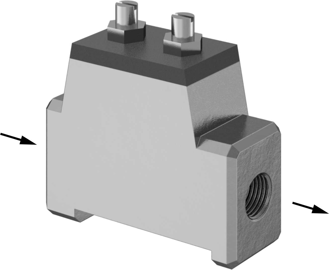 Yavaş Başlangıçlı Hava Akış Kontrol Valfi, 1/8 NPT Dişi Giriş x 1/8 NPT Dişi Çıkış