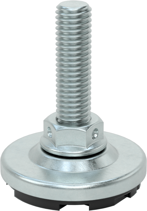 Titreşim Sönümleyici Sert Seviyeleme Montaj Parçası, 1/2"-13 Dişli Saplamalı, 150 lbs. Kapasite