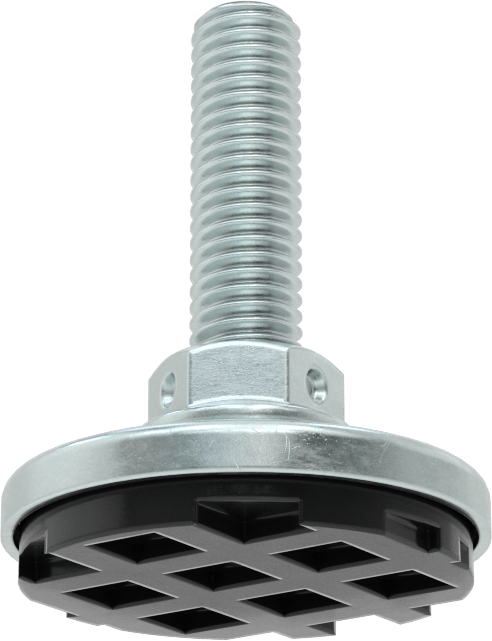 Titreşim Sönümleyici Sert Seviyeleme Montaj Parçası, 1/2"-13 Dişli Saplamalı, 75 lbs. Kapasite
