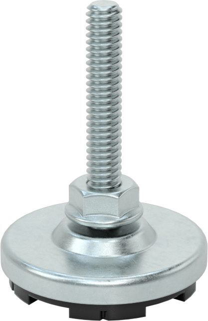 Titreşim Sönümleyici Sert Seviyeleme Montaj Parçası, 1/4"-20 Dişli Saplama, 75 lbs. Kapasite