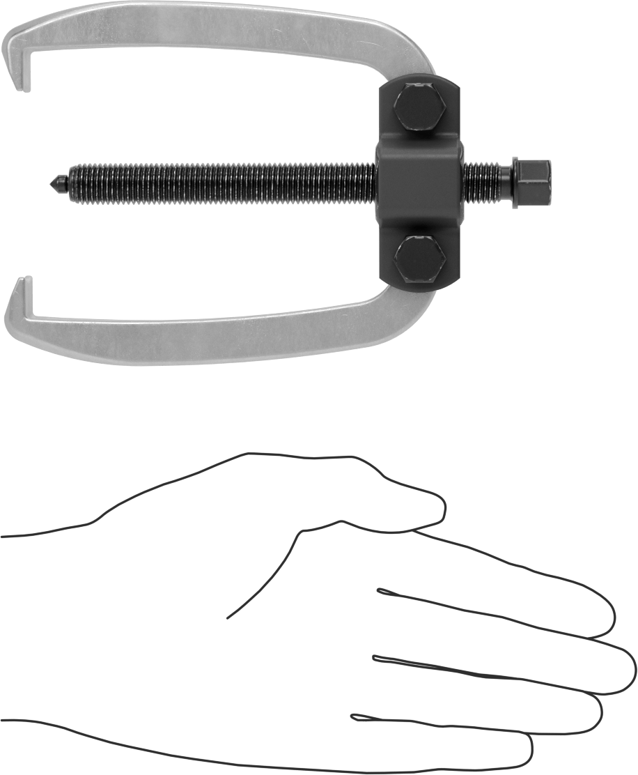 Quick-Hold Dış Kavrama Dişli ve Yatak Çekici, 2 Çene, 1 Uçlu Uçlar, Yaylı, 1/2" ila 3-7/8" OD