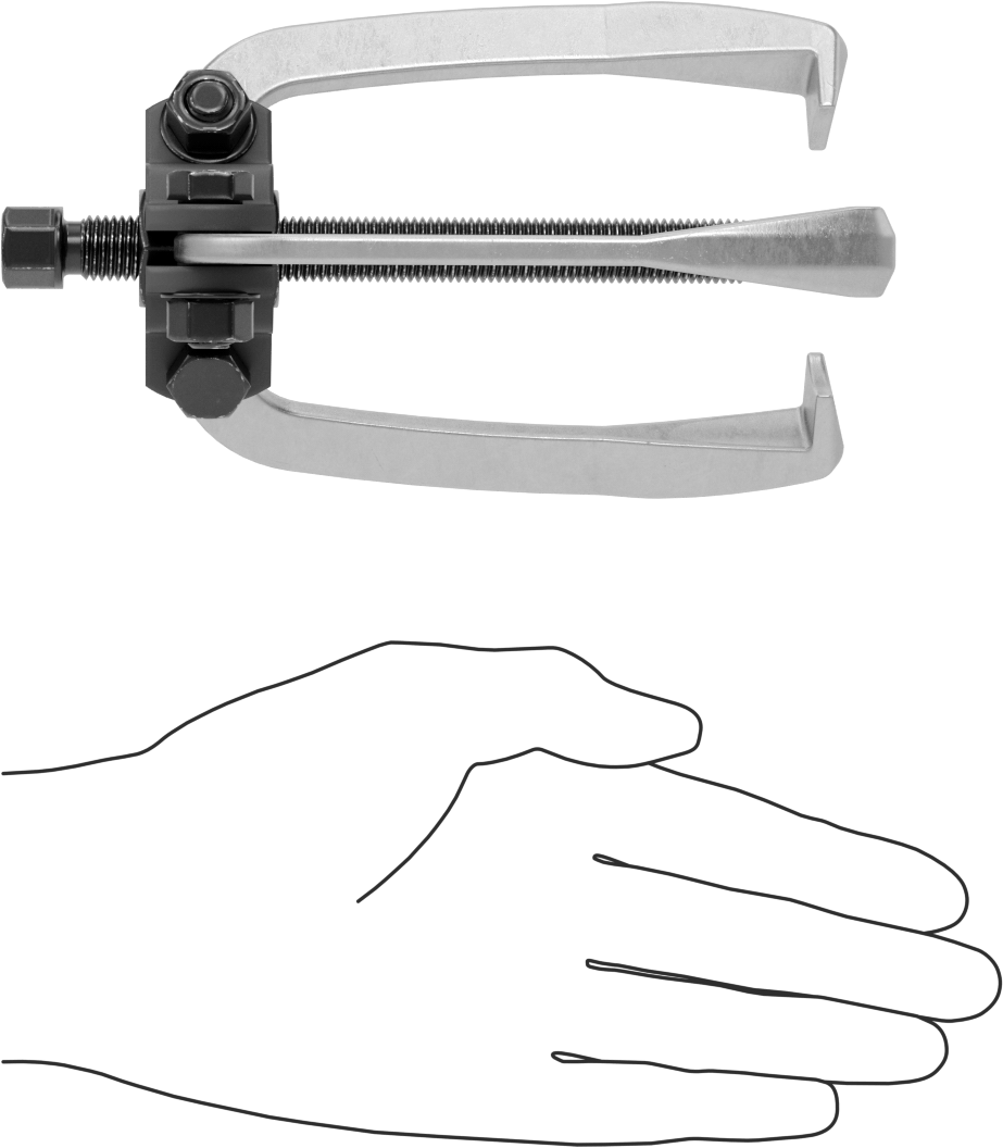 Quick-Hold Dış Kavrama Dişli ve Yatak Çekici, 3 Çene, 1 Uçlu Uçlar, Yaylı, 1/2" ila 3-7/8" OD