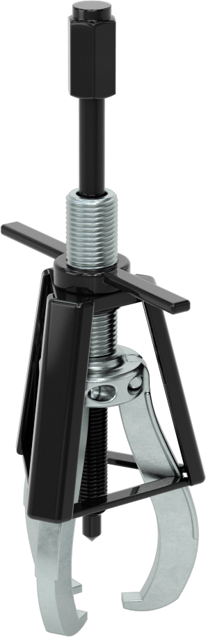 Quick-Hold Dış Kavrama Dişli ve Yatak Çekici, Bir Ucunda Uçlu 3 Çene, Kafes Kontrolü, 1/4" ila 3-1/4" OD