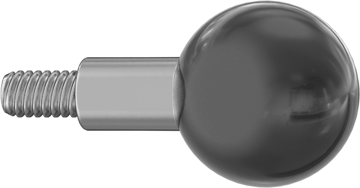 Dönen Toplu Topuzlu Kol, 1/4“-20 Dişli 7/16” Uzunlukta Saplama