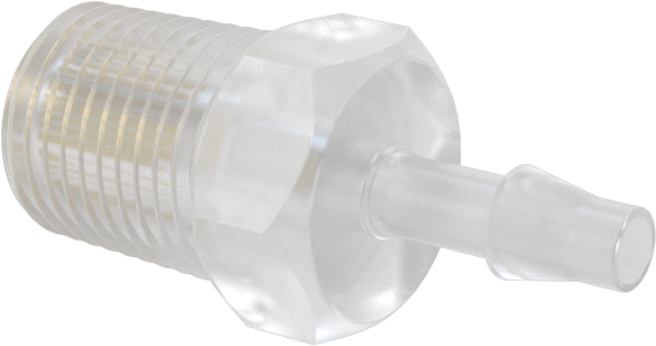 Dikenli Bağlantı Parçalı Naylon Delikli Vana, Adaptör, 1/8 NPT Erkek, 1/8" Boru İç Çapı için, 0,023 inç Çap