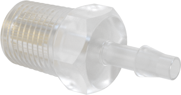 Dikenli Bağlantı Parçalı Naylon Delikli Vana, Adaptör, 1/8 NPT Erkek, 1/8" Boru İç Çapı için, 0,033 inç Çap