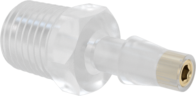 Dikenli Bağlantı Parçalı Naylon Delikli Vana, Adaptör, 1/4 NPT Erkek, 1/4" Boru İç Çapı için, 0,016 inç Çap