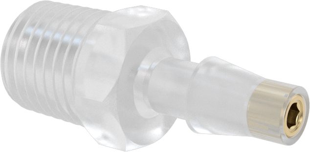 Dikenli Bağlantı Parçalı Naylon Delikli Vana, Adaptör, 1/4 NPT Erkek, 1/4" Boru İç Çapı için, 0,029" Çap