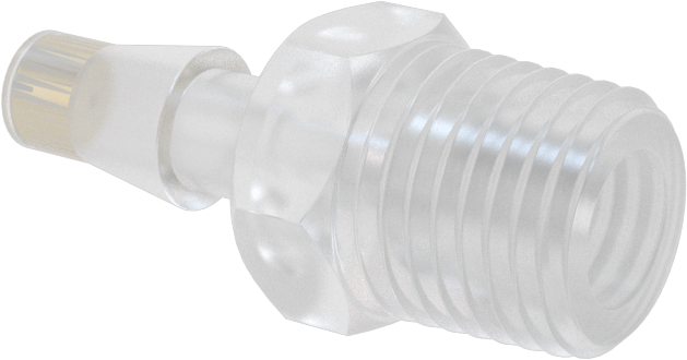 Dikenli Bağlantı Parçalı Naylon Delikli Vana, Adaptör, 1/4 NPT Erkek, 1/4" Boru İç Çapı için, 0,029" Çap