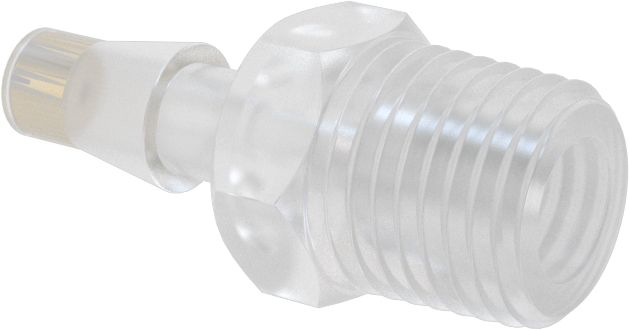 Dikenli Bağlantı Parçalı Naylon Delikli Vana, Adaptör, 1/4 NPT Erkek, 1/4" Boru İç Çapı için, 0,052 inç Çap