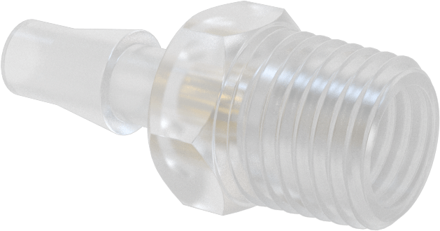 Dikenli Bağlantı Parçalı Naylon Delikli Vana, Adaptör, 1/4 NPT Erkek, 1/4" Boru İç Çapı için, 0,01 inç Çap
