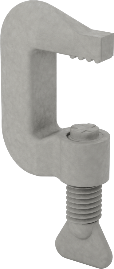 İletken Olmayan C-Kelepçe, Sabit Uçlu, 0“ ila 1-1/8” Açıklık
