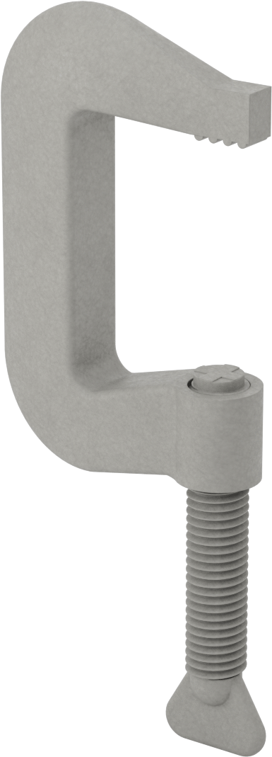 İletken Olmayan C-Kelepçe, Sabit Uçlu, 0“ ila 2-3/8” Açıklık