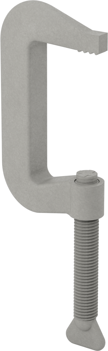 İletken Olmayan C-Kelepçe, Sabit Uçlu, 0“ ila 3-3/4” Açıklık