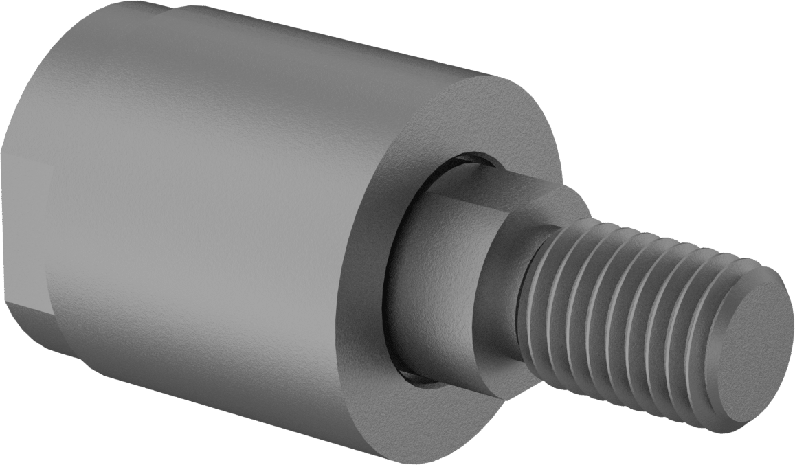 Steel Rod Alignment Coupler, 2 Degrees of Misalignment, 3/4"-10 Thread Size