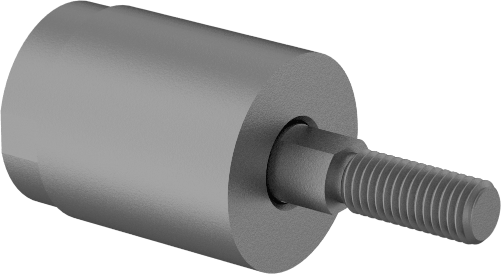 Steel Rod Alignment Coupler, 2 Degrees of Misalignment, 1/4"-28 Thread Size