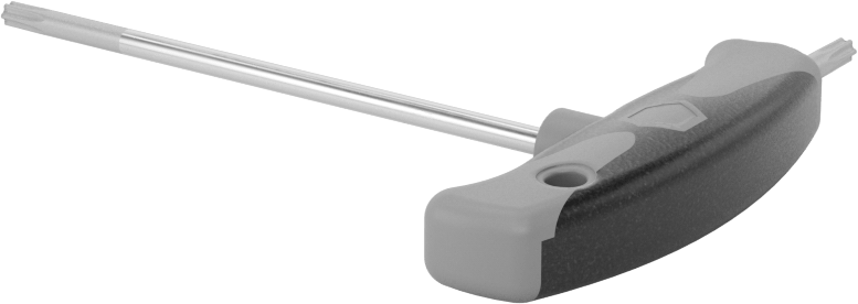 Yüksek Kaldıraçlı Krom Kaplı Çelik T-Kolu Torx Anahtarı, T20 Tahrik Boyutu, 5-1/8" Toplam Uzunluk