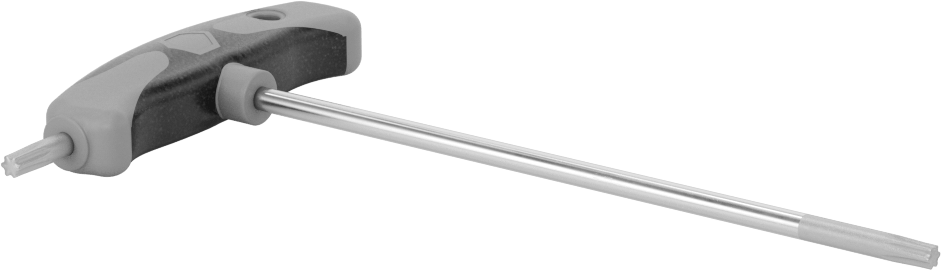 Yüksek Kaldıraçlı Krom Kaplı Çelik T-Kolu Torx Anahtarı, T25 Tahrik Boyutu, 7-1/8" Toplam Uzunluk
