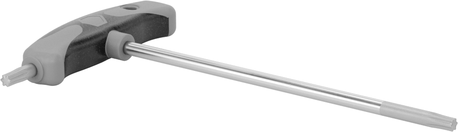 Yüksek Kaldıraçlı Krom Kaplı Çelik T-Kolu Torx Anahtarı, T27 Tahrik Boyutu, 7-1/8" Toplam Uzunluk