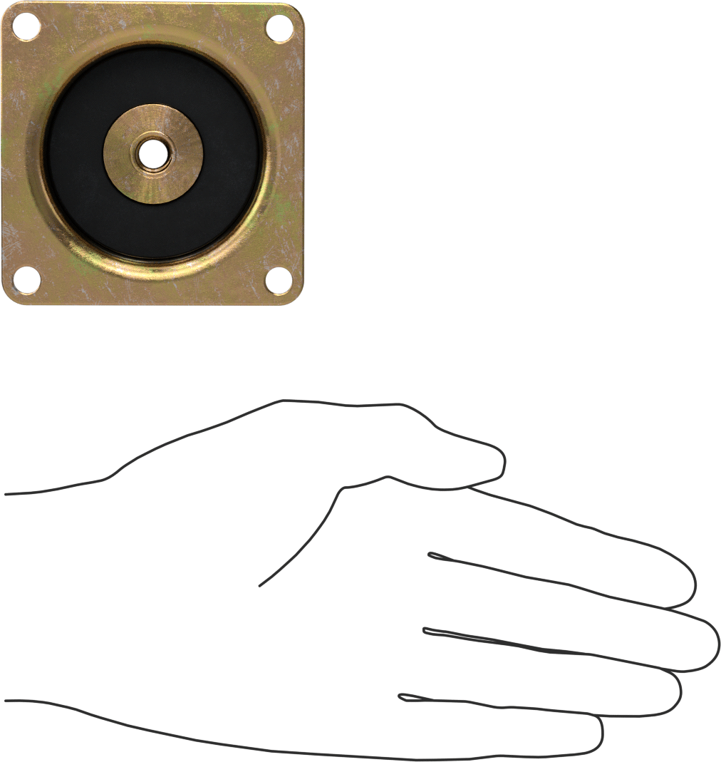 Arıza Emniyetli Titreşim Sönümlemeli Cıvatalı Montaj, Her Yönlü, Neopren, 3/8"-16 Diş, 50 lbs. Kapasite