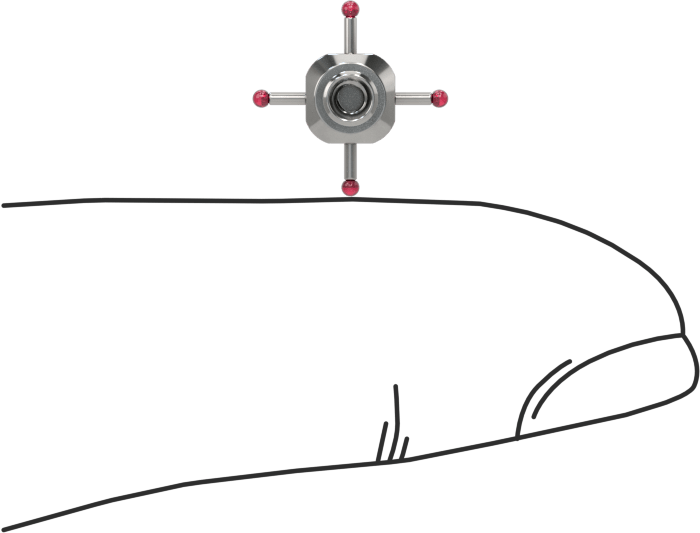 Renishaw Prob İğnesi, Yakut Top Uçlu, Yıldız, M2 x 0.4mm, Model A-5000-7811