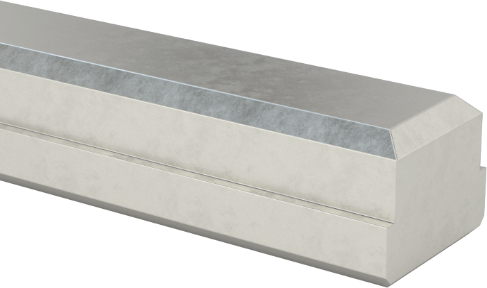 Step Makine Anahtar Stoku, Şaftlar için, Karbon Çelik, 7/16“ Genişlik x 5/32” Yükseklik Mil Kanağı