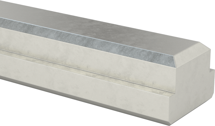Step Makine Anahtar Stoku, Şaftlar için, Karbon Çelik, 1/2“ Genişlik x 3/16” Yükseklik Mil Kama Yuvası