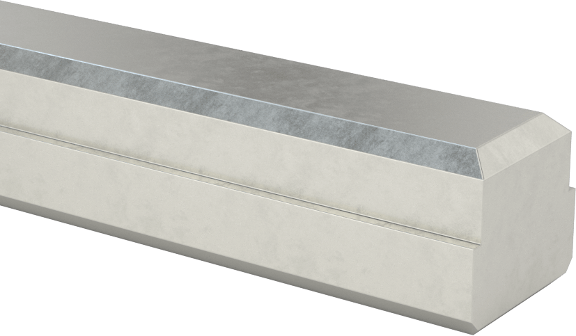Step Makine Anahtar Stoku, Şaftlar için, Karbon Çelik, 7/8“ Genişlik x 7/16” Mil Yiv Yükseklik