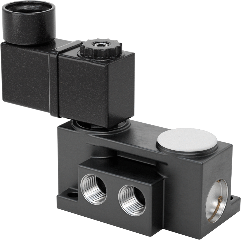 Elektrikli Hava Yön Kontrol Vanası, İki Eylemli, Tek Solenoid, 1/4 NPT, 56 scfm, 240V AC