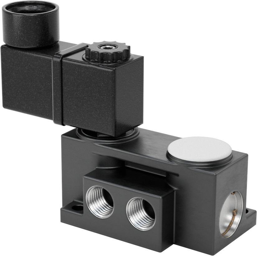 Elektrikli Hava Yön Kontrol Vanası, İki Eylemli, Tek Solenoid, 1/4 NPT, 56 scfm, 24V DC