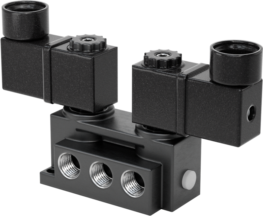Elektrikli Hava Yön Kontrol Vanası, İki Eylemli, Çift Solenoid, 1/4 NPT, 56 scfm