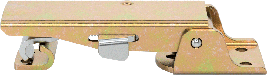 Ayarlanabilir Tutamaklı Çekme Mandalı, Emniyet Mandallı, Sarı Kromatlı Çinko, 3-1/2" Uzunluk, 1-1/4" Genişlik