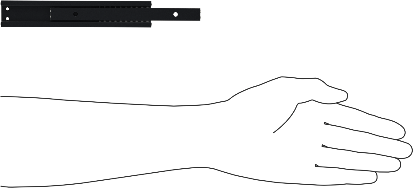 Düşük Sürtünmeli Teleskopik Kayan, 12,7 mm Genişlik x 152 mm Uzunluk Ray