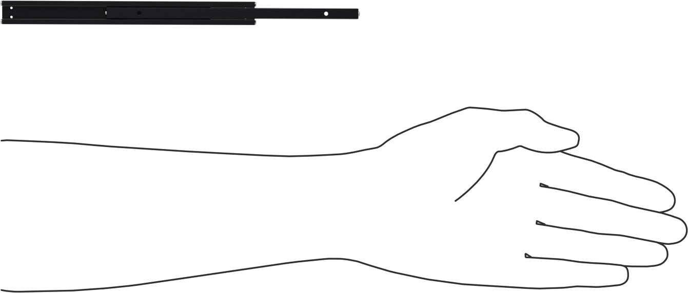 Düşük Sürtünmeli Teleskopik Kayan, 1/4“ Genişlik x 6,060” Uzunlukta Ray