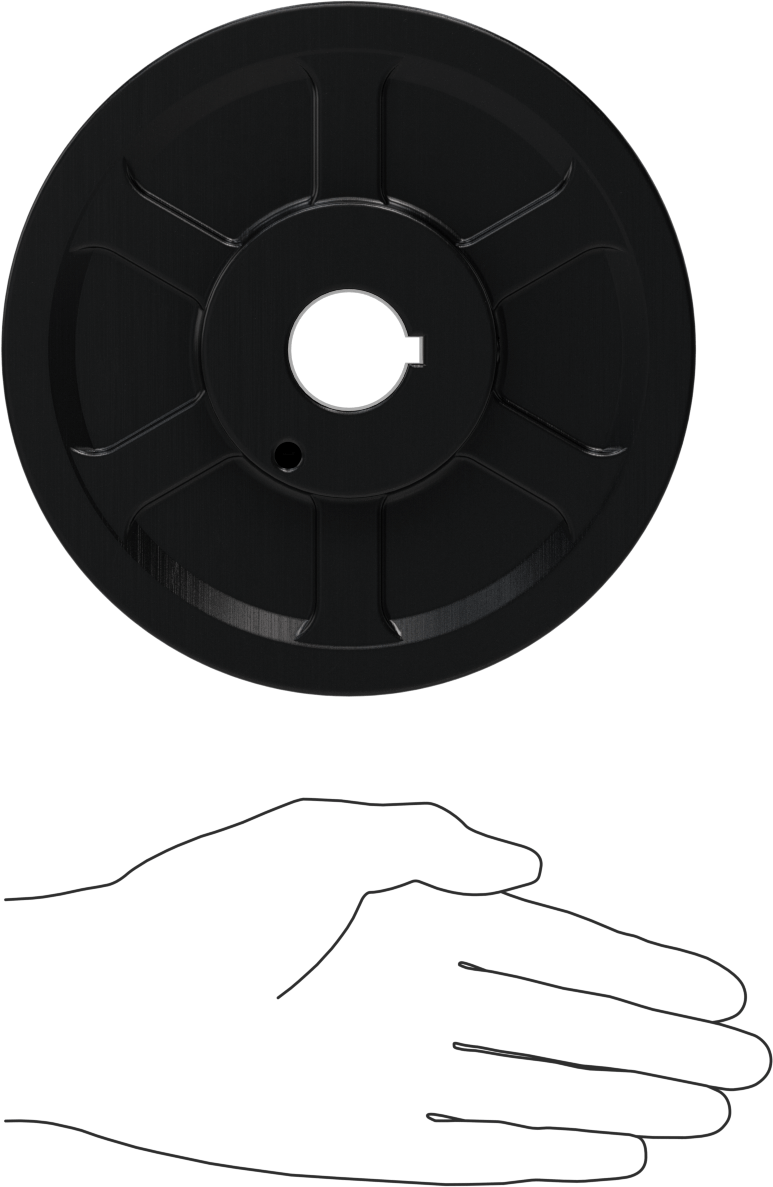 Ayarlanabilir Aralıklı V-Kayış Tahrik Kasnağı, 6.5" OD, 1 Oluk, 1-1/8" Mil Çapı için