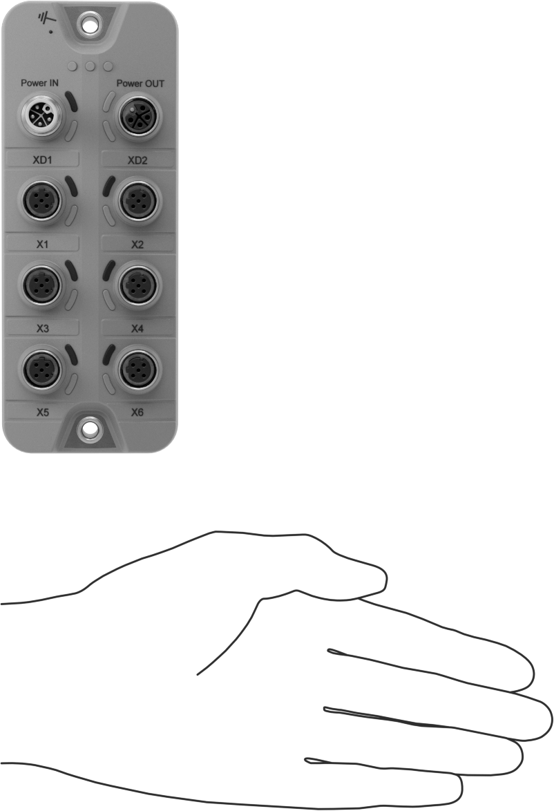 Mikro M12 Ethernet Anahtarı, Ethernet/IP, MODBUS Tcp, Giriş/Çıkışlı L Kodlu