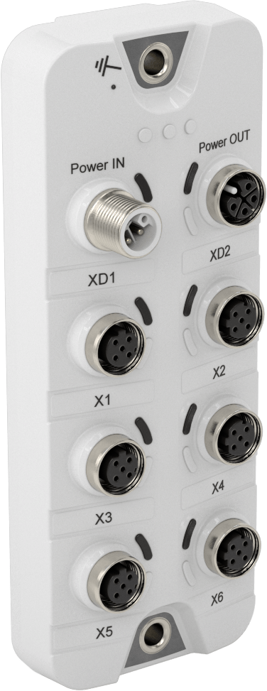 Mikro M12 Ethernet Anahtarı, Ethernet/IP, MODBUS Tcp, Giriş/Çıkışlı L Kodu, IP69K