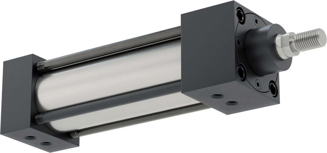 NFPA Bağlantı Çubuğu Hava Silindiri Montajı, Sensör Hazır, 1-1/2" Delik Çapı, 3-1/2" Strok Uzunluğu