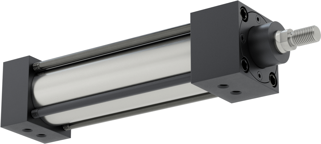 NFPA Bağlantı Çubuğu Hava Silindiri Montajı, Sensör Hazır, 1-1/2" Delik Çapı, 4-1/2" Strok Uzunluğu