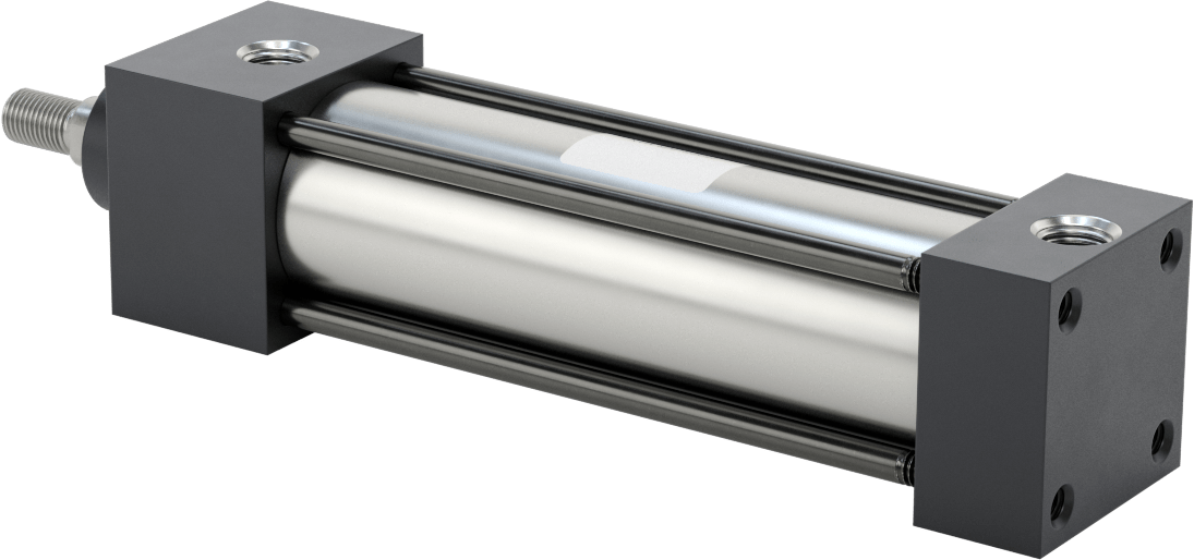 NFPA Bağlantı Çubuğu Hava Silindiri Montajı, Sensör Hazır, 1-1/2" Delik Çapı, 4-1/2" Strok Uzunluğu