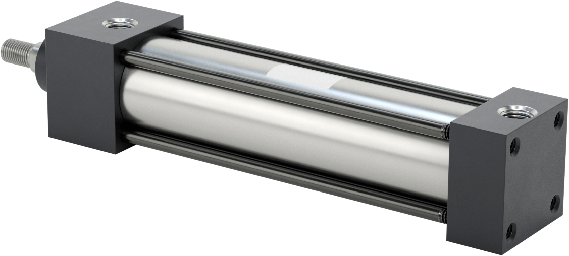 NFPA Bağlantı Çubuğu Hava Silindiri Montajı, Sensör Hazır, 1-1/2" Delik Çapı, 5-1/2" Strok Uzunluğu