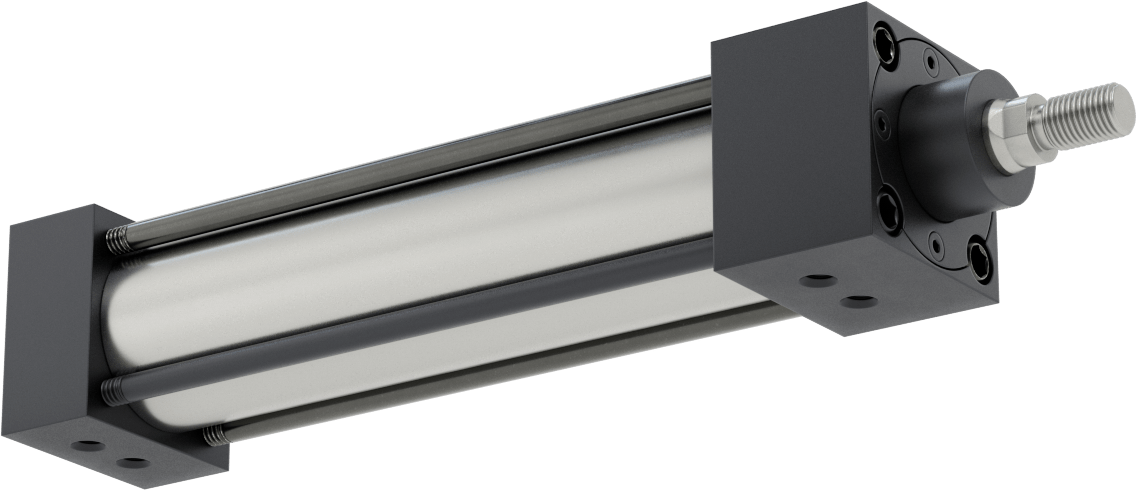 NFPA Bağlantı Çubuğu Hava Silindiri Montajı, Sensör Hazır, 1-1/2" Delik Çapı, 5-1/2" Strok Uzunluğu