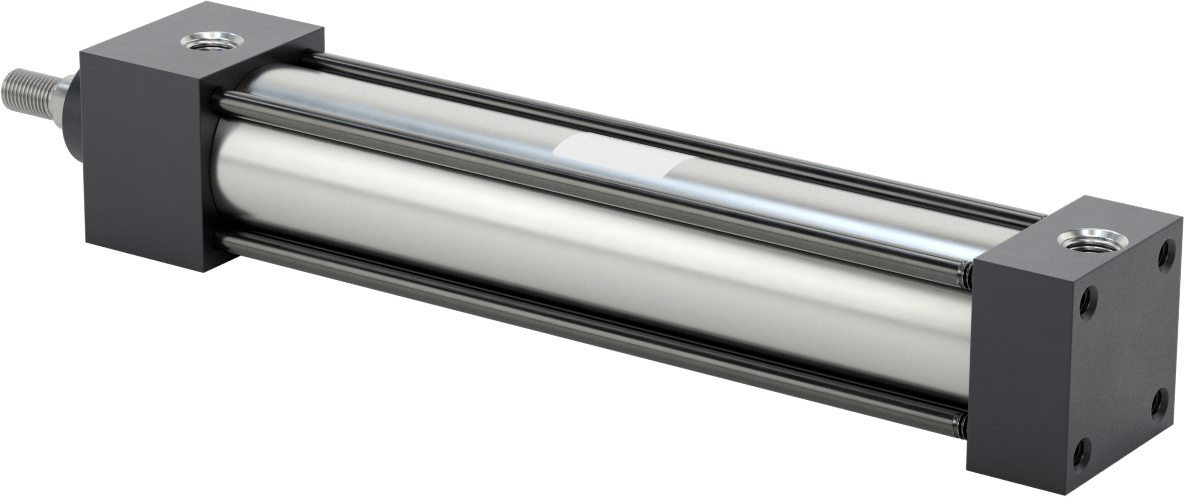 NFPA Bağlantı Çubuğu Hava Silindiri Montajı, Sensör Hazır, 1-1/2" Delik Çapı, 7-1/2" Strok Uzunluğu