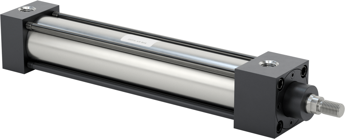 NFPA Bağlantı Çubuğu Hava Silindiri Montajı, Sensör Hazır, 1-1/2" Delik Çapı, 7-1/2" Strok Uzunluğu