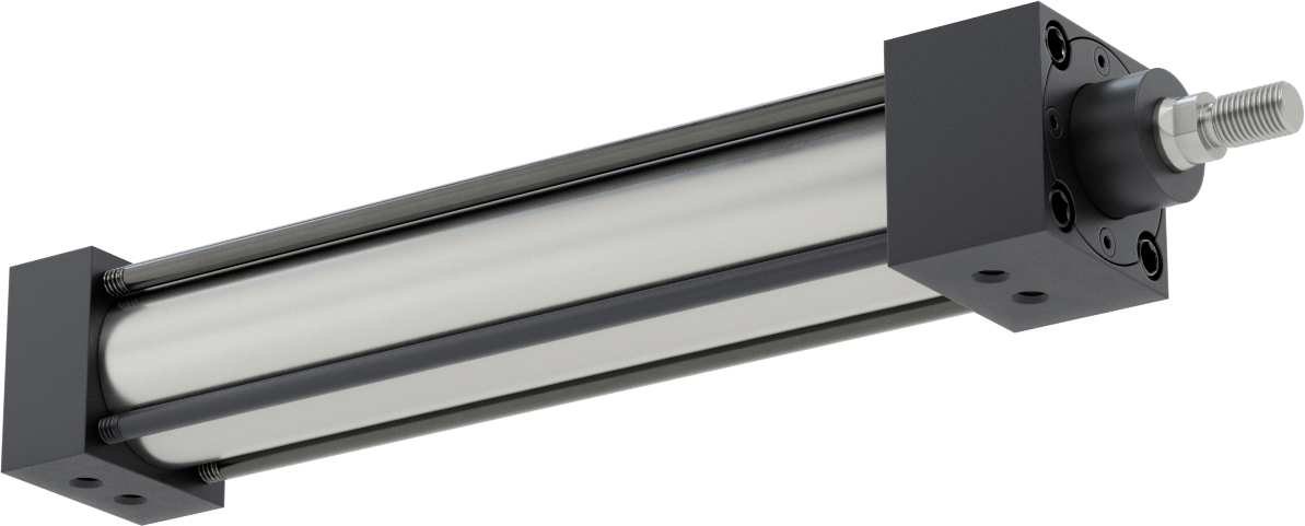 NFPA Bağlantı Çubuğu Hava Silindiri Montajı, Sensör Hazır, 1-1/2" Delik Çapı, 7-1/2" Strok Uzunluğu