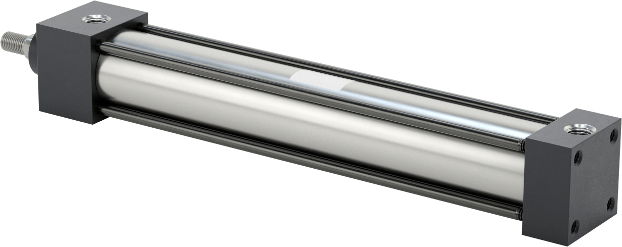 NFPA Bağlantı Çubuğu Hava Silindiri Montajı, Sensör Hazır, 1-1/2" Delik Çapı, 9-1/2" Strok Uzunluğu