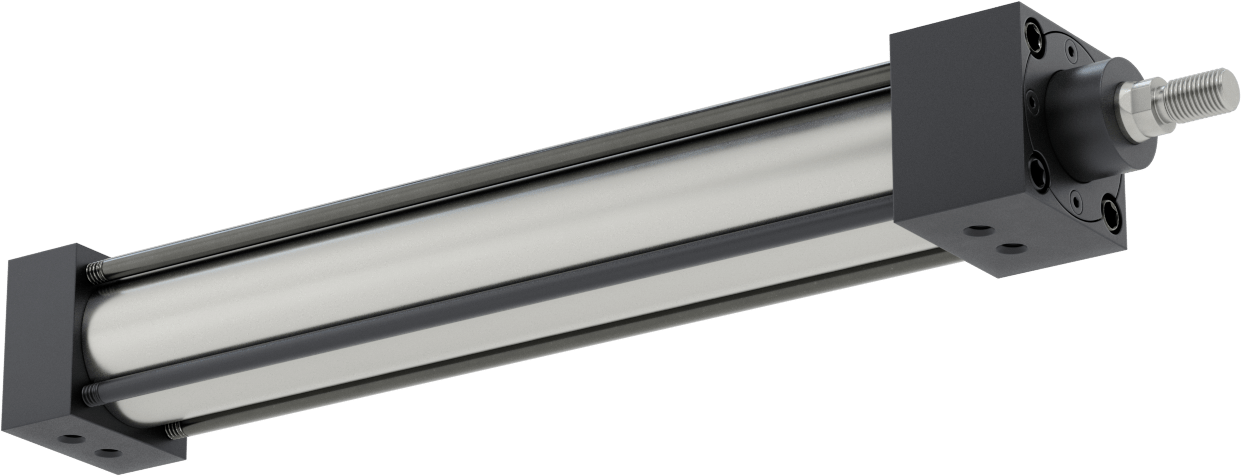 NFPA Bağlantı Çubuğu Hava Silindiri Montajı, Sensör Hazır, 1-1/2" Delik Çapı, 9-1/2" Strok Uzunluğu